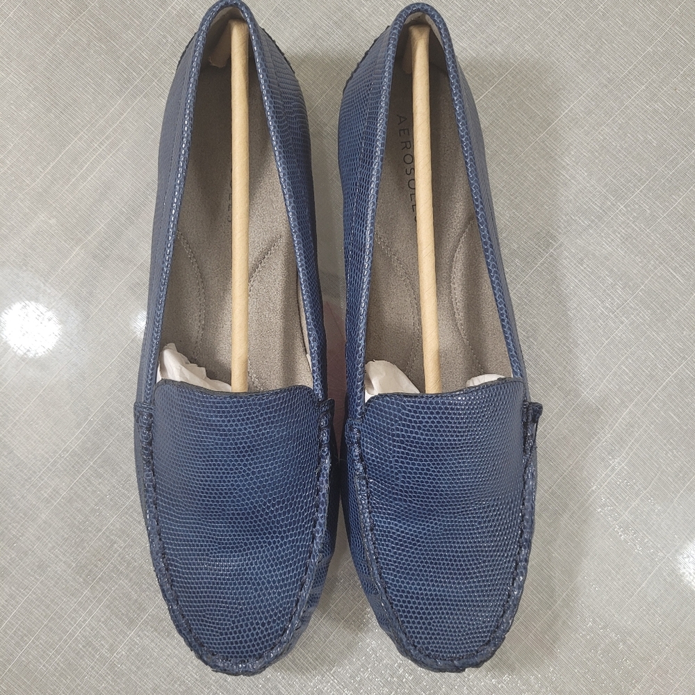 Aerosoles Over Drive Slip On Loafers, Women's Size 9.5 M blue NEW without box